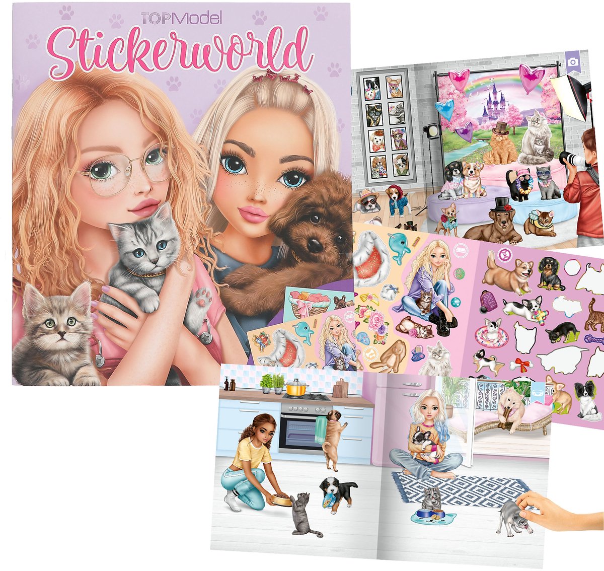 Depesche - top model stickerworld - minou et chien