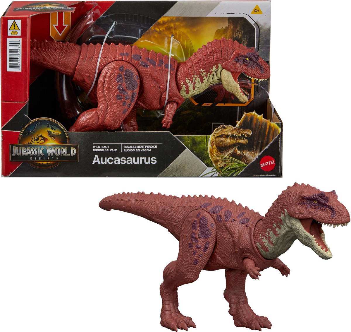 Aucasaure rugissant sauvage du monde jurassique