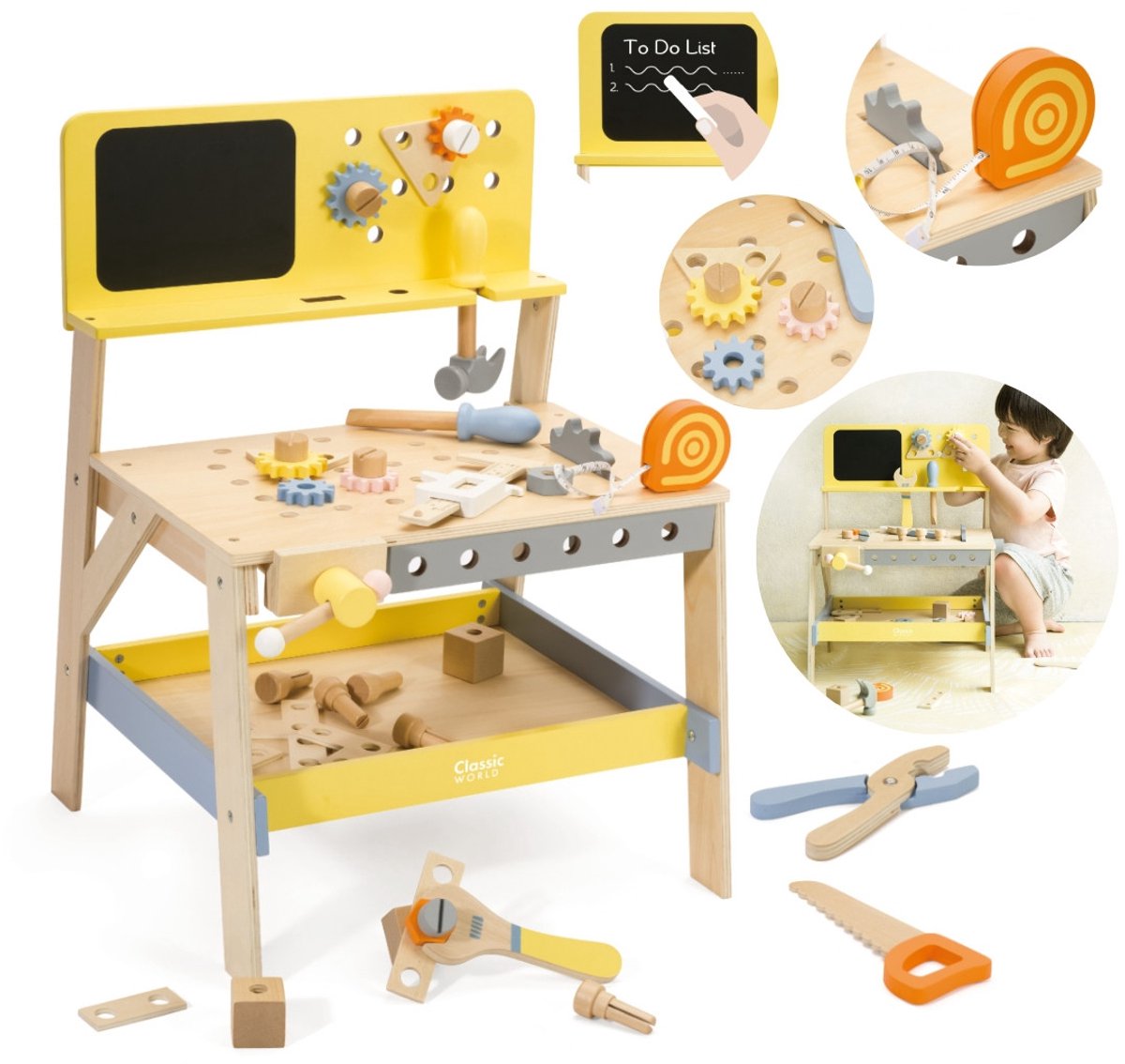 Classic World WOOLDEN WORKBENCH moderne, 42dlg.