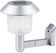 Applique solaire Grundig - Lampe solaire pour l'extérieur avec éclairage automatique - Applique solaire avec autonomie de 6 à 8 heures et lumière blanc froid - Applique solaire avec batterie - 13,5 x 9 x 12 cm - Argent