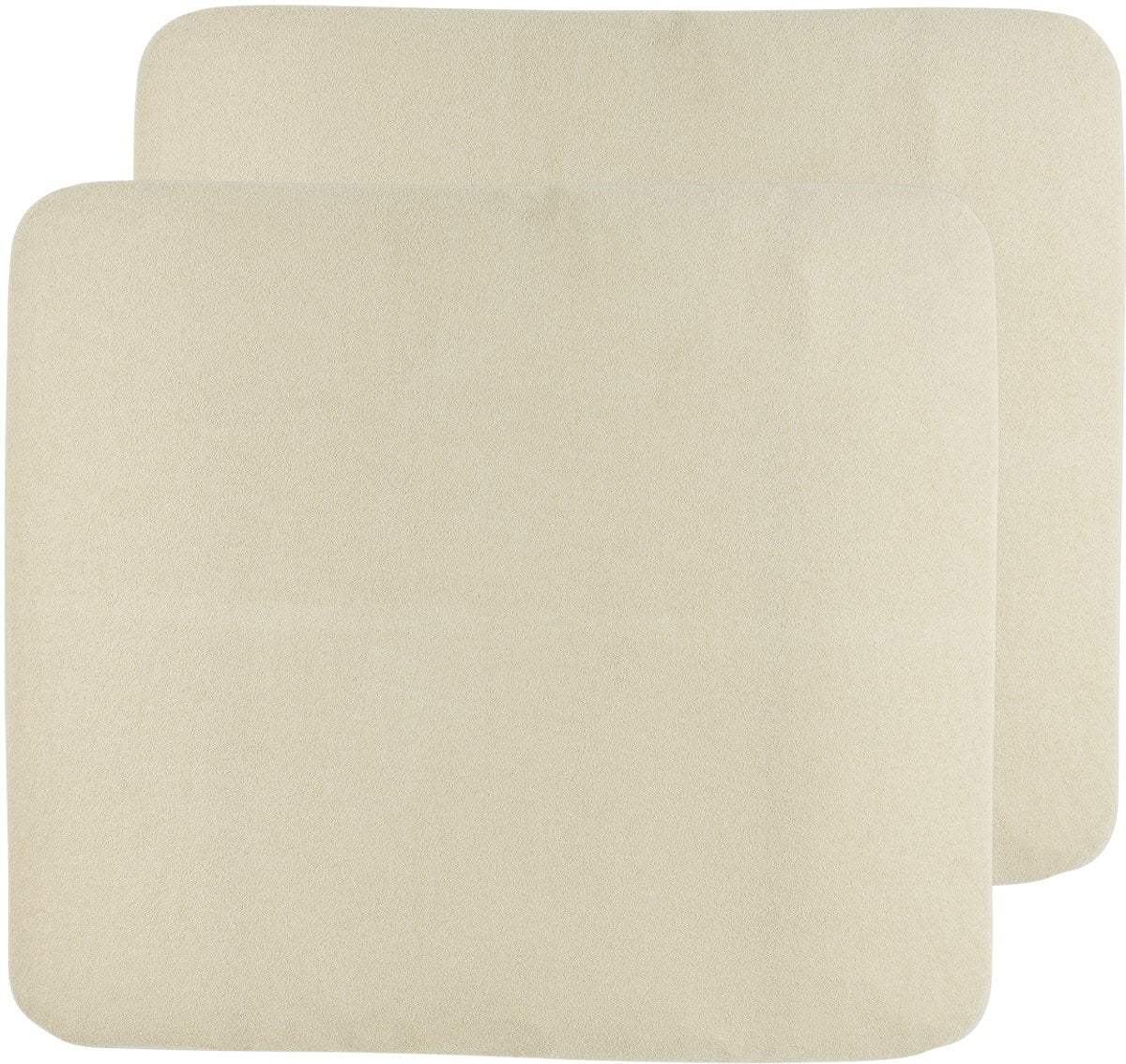 Housse de matelas à langer Meyco baby uni - paquet de 2 - tissu éponge - sable doux - 85x75cm
