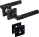 Ferrure de porte intérieure Impresso aston - rosace carrée avec rosace à clé carrée - aluminium - noir