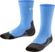 Falke tk2 anti-ampoules laine épaisse matière fonctionnelle chaussettes de marche enfants bleu - taille 31-34