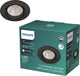 Philips LED Spot encastrable Philips Sparkle - dimmable avec variateur - 5,5W - lumière blanc chaud - noir