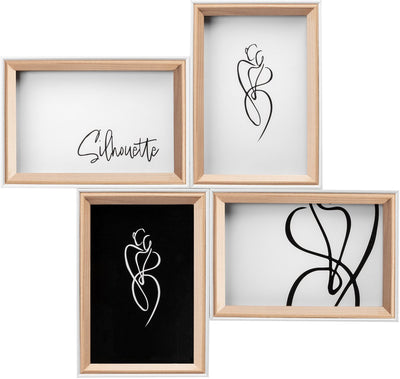 Silhouette Walther - galerie cadre en bois - format photo 4x10x15 cm - nature