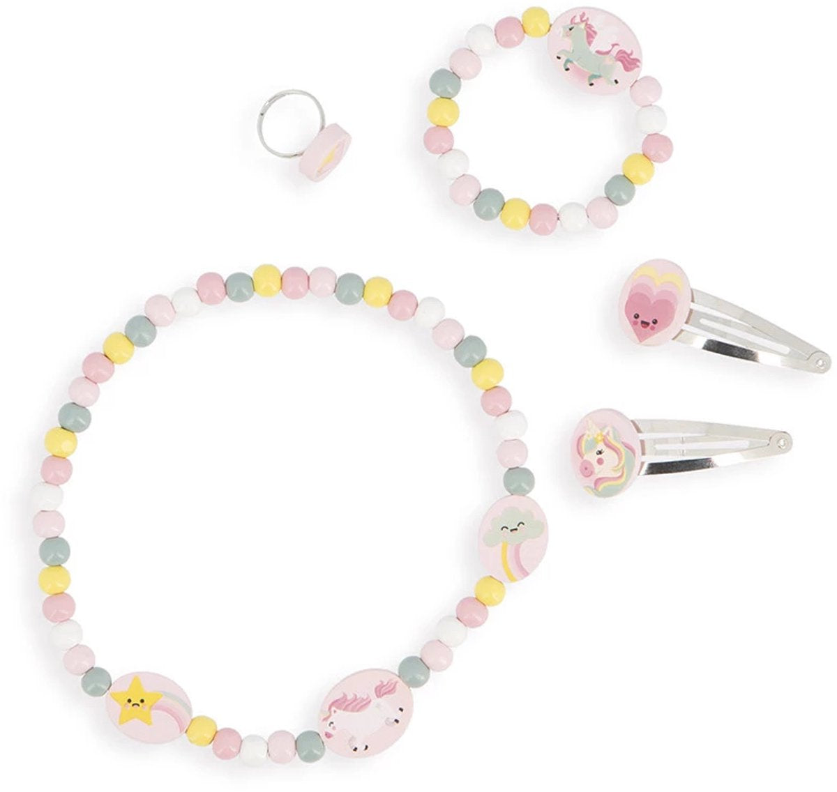 Janod - licorne - parure bijoux licorne - bijoux et pinces à cheveux