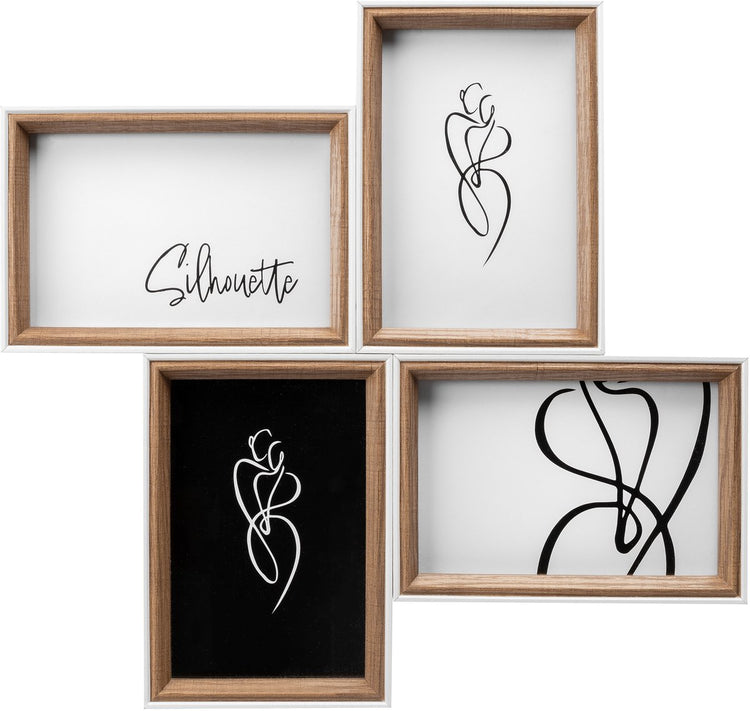 Silhouette Walther - galerie cadre en bois - format photo 4x10x15 cm - hêtre