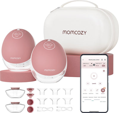 Momcozy m9 – tire-lait mains libres – 2 pièces – électrique – contrôle par application – silencieux et compact