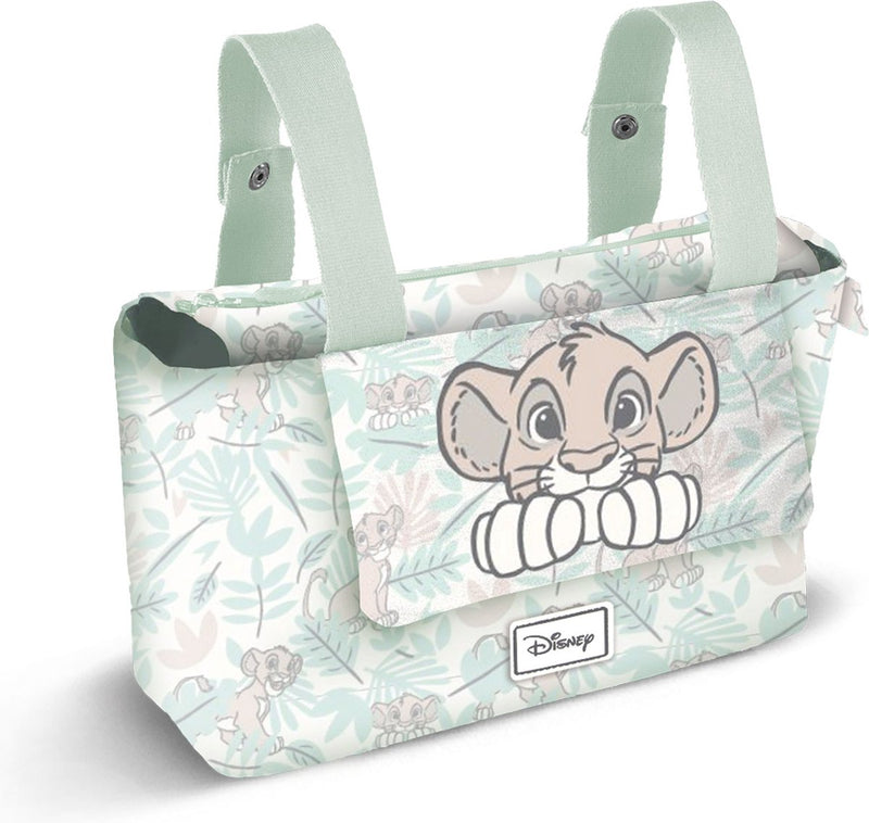 Charactermania - Disney - le roi lion - la lingue lion - sac bébé - sac à langer pratique pour la poussette - vert