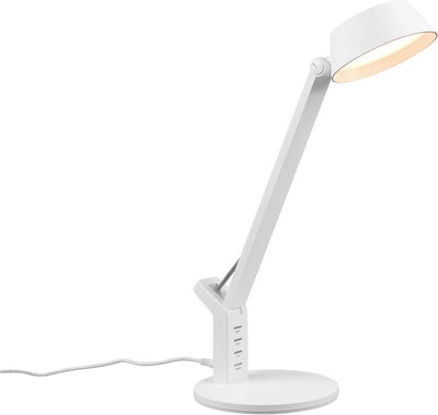 Trio ava - lampe de table - blanc mat - incl. 1x SMD 5,2W - entrée USB - fonction de charge - lampe de bureau