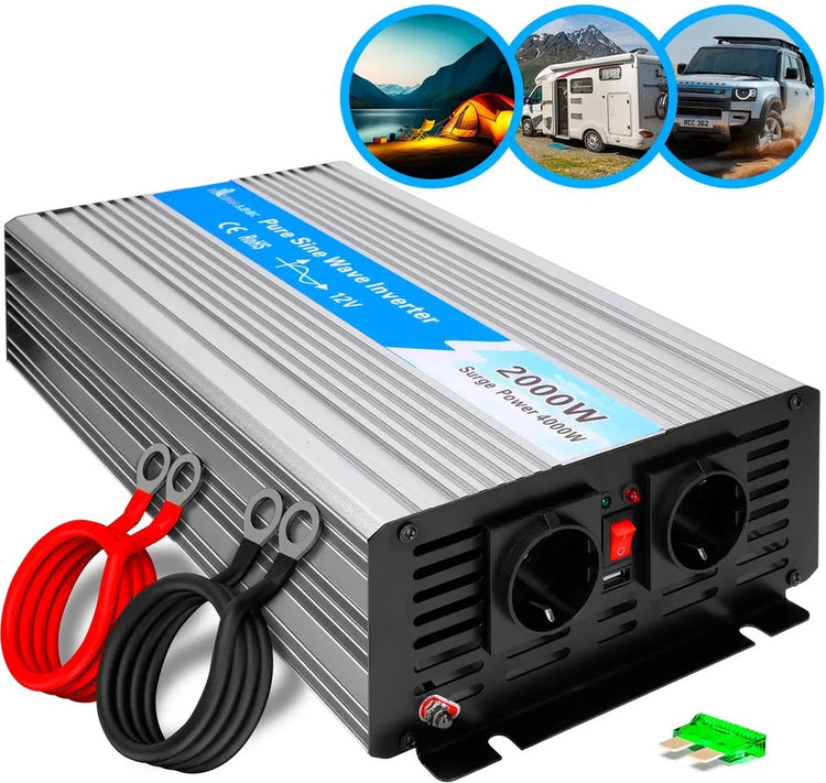 Extralink opip-2000w | convertisseur de tension | voiture 12v, onde sinusoïdale pure 2000w, onde sinusoïdale pure