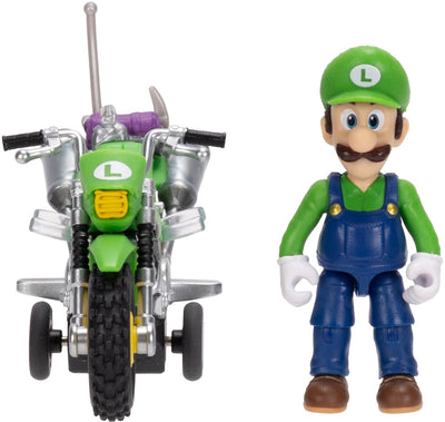 Jakks Super Mario Galaxy Movie – Figurine 6 cm avec moteur avec mécanisme de rétraction – Luigi