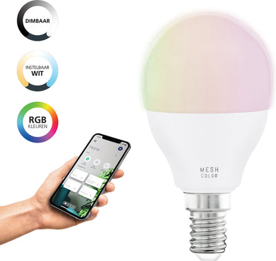 Lampe LED intelligente Eglo connect.z - E14 - ø 4,5 cm - lumière blanche RGB orientable - dimmable - Zigbee
