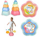 Toi-toys tremplin jouet pastel jeu d'équilibre en 5 parties.