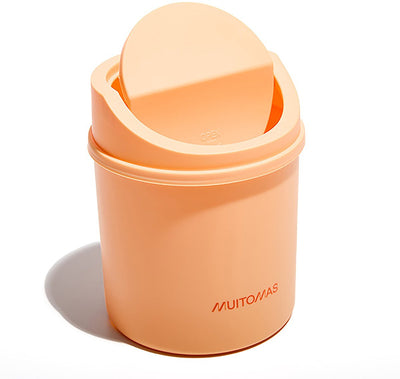 Poubelle de bureau Muitomas - version élégante - 2 litres - compacte - 15×18×14cm - duvet de pêche