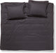 Damai linea - housse de couette - 240x200 220 cm - lits jumeaux - graphite + 2 taies d'oreiller 60x70