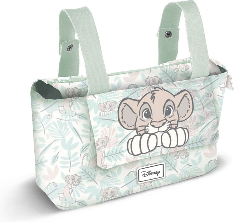 Charactermania - Disney - le roi lion - la lingue lion - sac bébé - sac à langer pratique pour la poussette - vert