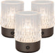 Lucide lily - lampe de table rechargeable - batterie rechargeable - ø 8 cm - LED 3 stepdim - 1x3w 2700k 3000k - chrome noir - lot de 3