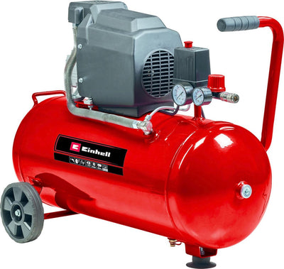 Compresseur électrique Einhell tc-ac 190 50 8 - 1500 w - 8 bar - réservoir 50 l - capacité d'aspiration : 165 l min - lubrifié à l'huile