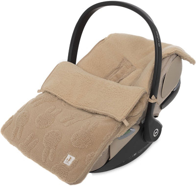 Chancelière Jollein pour poussette siège auto - jacquard miffy - coton - 42x82cm - biscuit