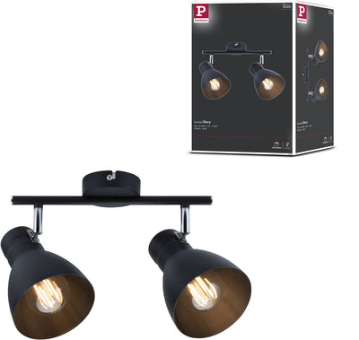 Spot Paulmann davy e27 230v max. 2x20w dimmable noir