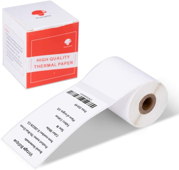 Étiquettes Phomemo 50x80mm - étiquettes carrées - 100 pièces - imperméables et résistantes à l'huile - adhésif fort - pour m110 m120 m220 m200 - blanc