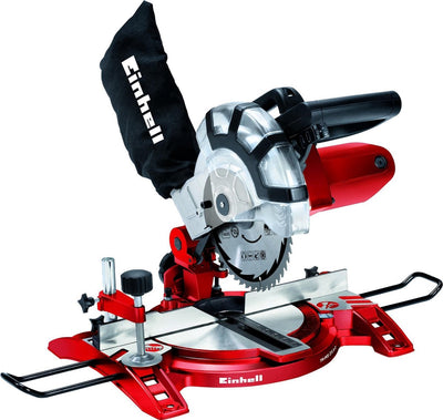 Scie à onglets électrique transversale Einhell tc-ms 2112 - 1600 w - ø210 mm - largeur de coupe maximale : 120 mm - tête de scie pivotante : 45° - incl. Lame de scie 48 dents