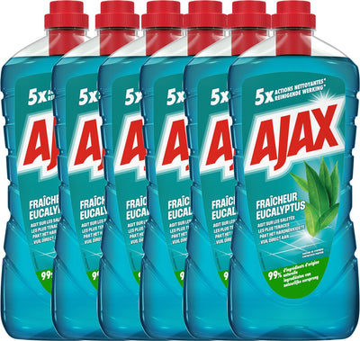 Nettoyant tout usage Ajax - parfum eucalyptus - 6 flacons x 1,25l