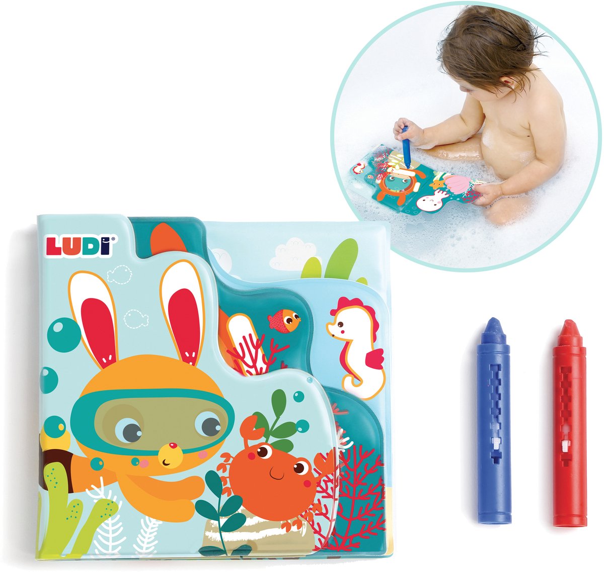 Livre de coloriage Ludi dans le bain
