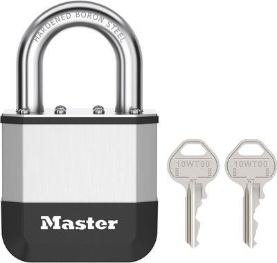 Masterlock Elite - Cadenas - 52 mm - Anse courte - Résistant aux intempéries - Anti-effraction - Serrure extérieure - Robuste - Avec 2 clés
