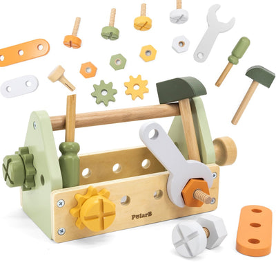 Vigatoys viga polarb coffret à outils en bois - uni