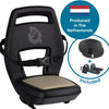 Qibbel Q344 Sage arrière 6+ Junior avec repose-pieds et assiettes de protection kaki noir