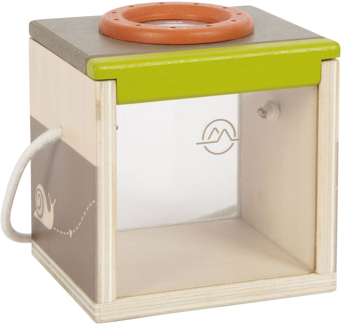 Boîte d'insectes en bois à petit pied