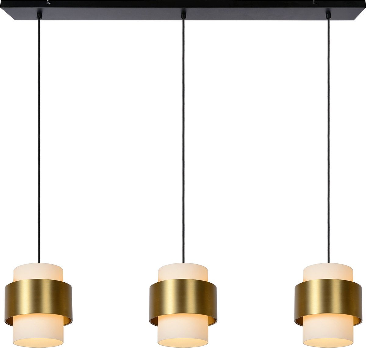 Lucide firmin - suspension - 3xe27 - laiton doré mat