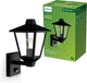 Philips LED Applique Philips Kinno - lampe d'extérieur - détecteur de mouvement - noir - culot E27 - maximum 25W - résistant aux intempéries ; ip44 - applique sur pied