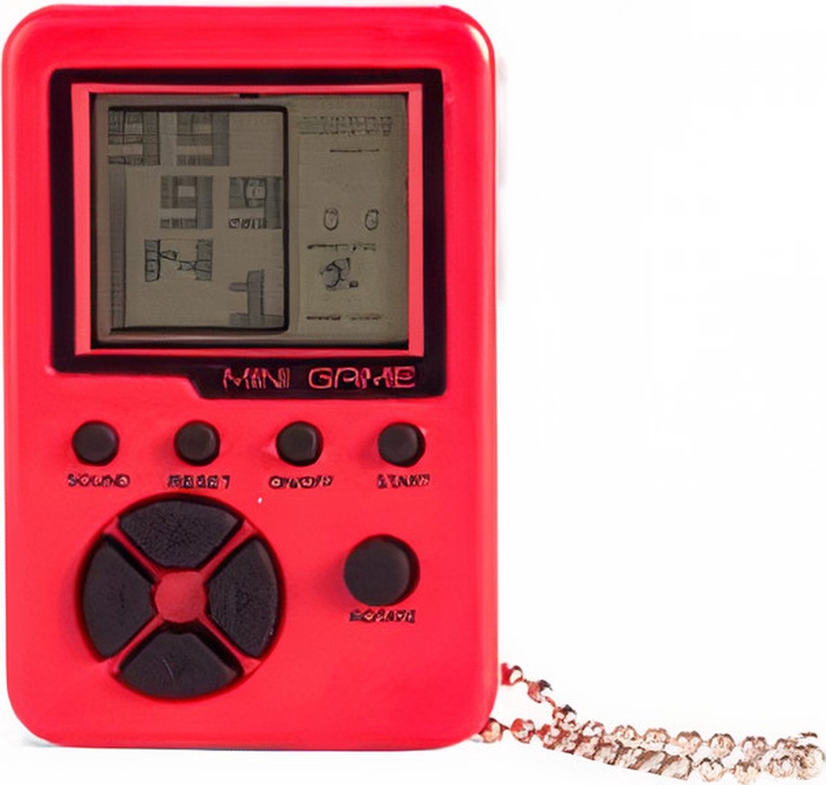 Kikkerland jeu d'arcade de poche abs silicone rouge