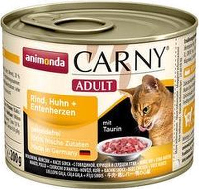 Carny animonda adulte - boeuf au poulet et canard - 200 g