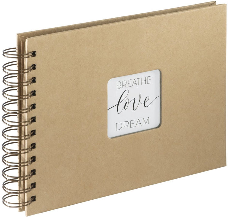 Hama album spirale craft 24 x 17 cm 40 pages en papier kraft