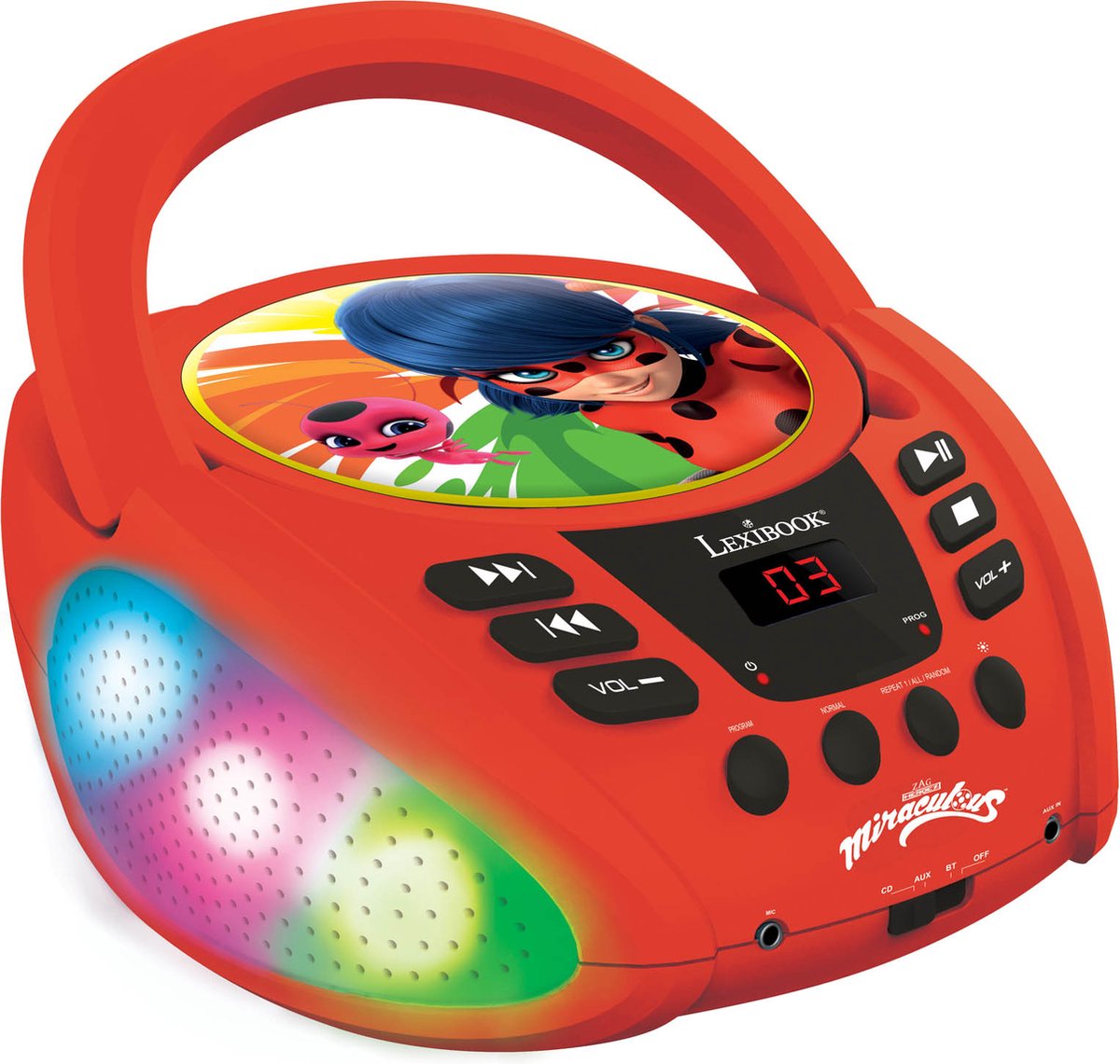 Lecteur CD Bluetooth miraculeux Lexibook avec éclairage