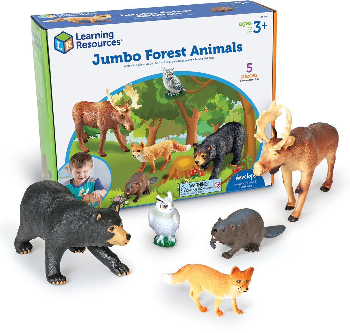 Ressources d'apprentissage sur les animaux de la forêt géants - 3+