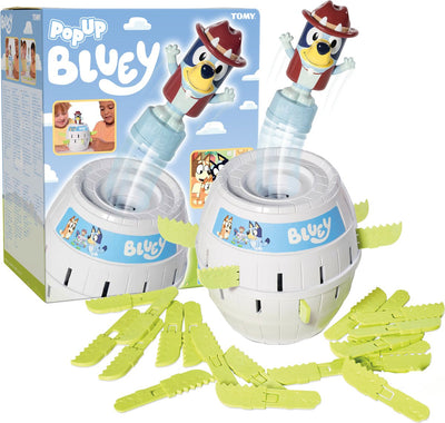 Tomy pop up up bluey dans le jeu de l'enfant ton