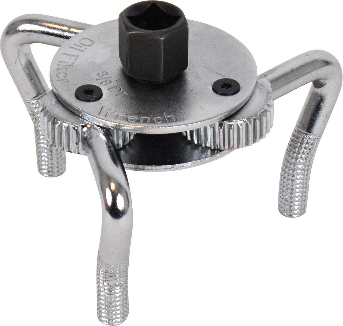 Clé pour filtre à huile Carpoint 3 pattes - 65-110 mm - pour cliquet 3 8 - clé à douille 21 mm - acier - universelle