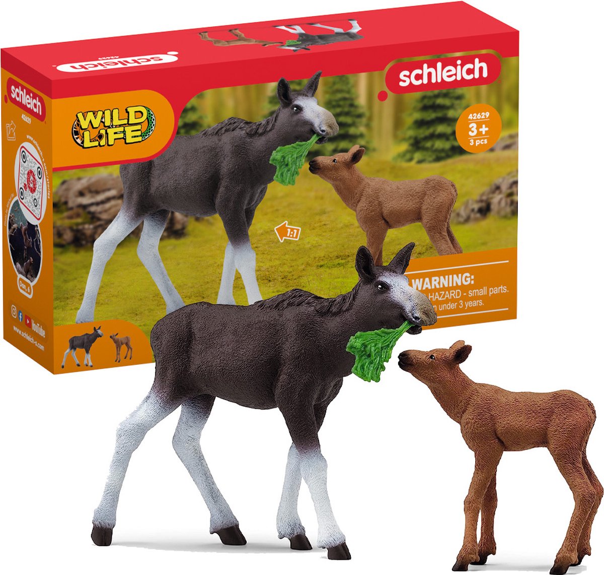 Schleich Wild Life Moose avec veau 42629