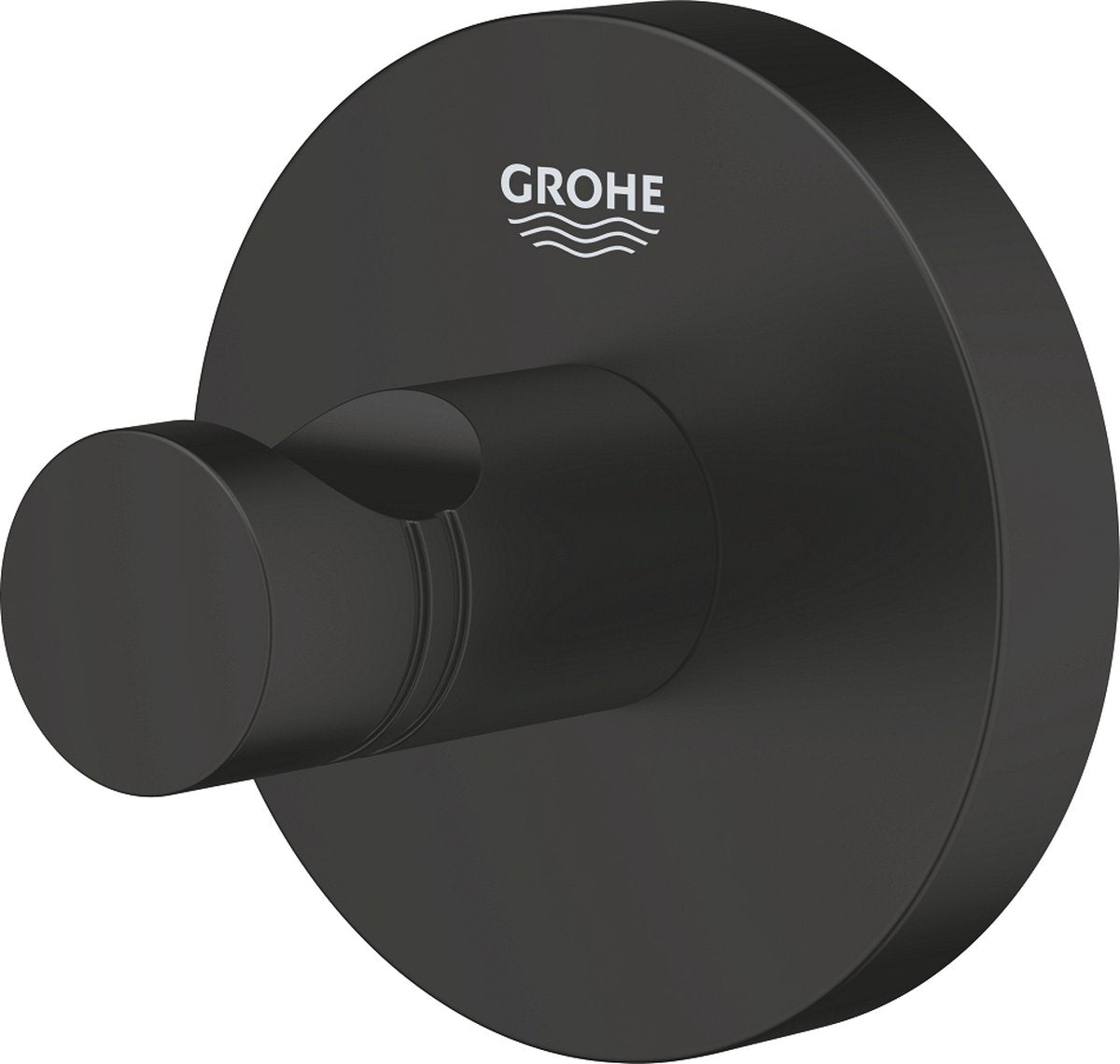 Crochet à serviette Grohe start - noir mat