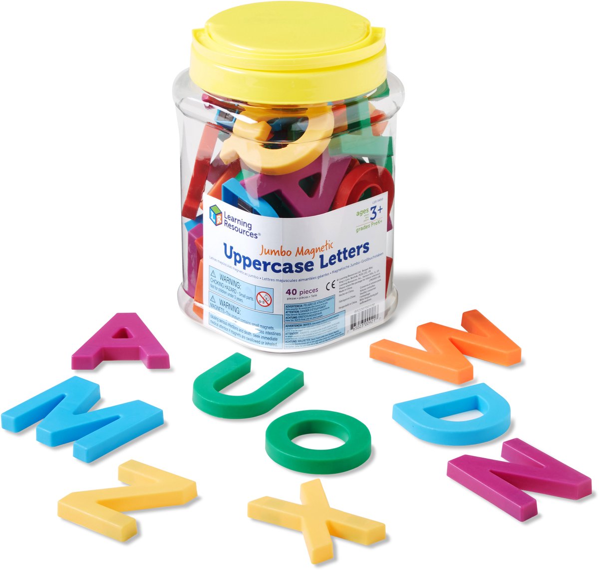 Ressources d'apprentissage lettres de l'alphabet magnétique - majuscules - 3+