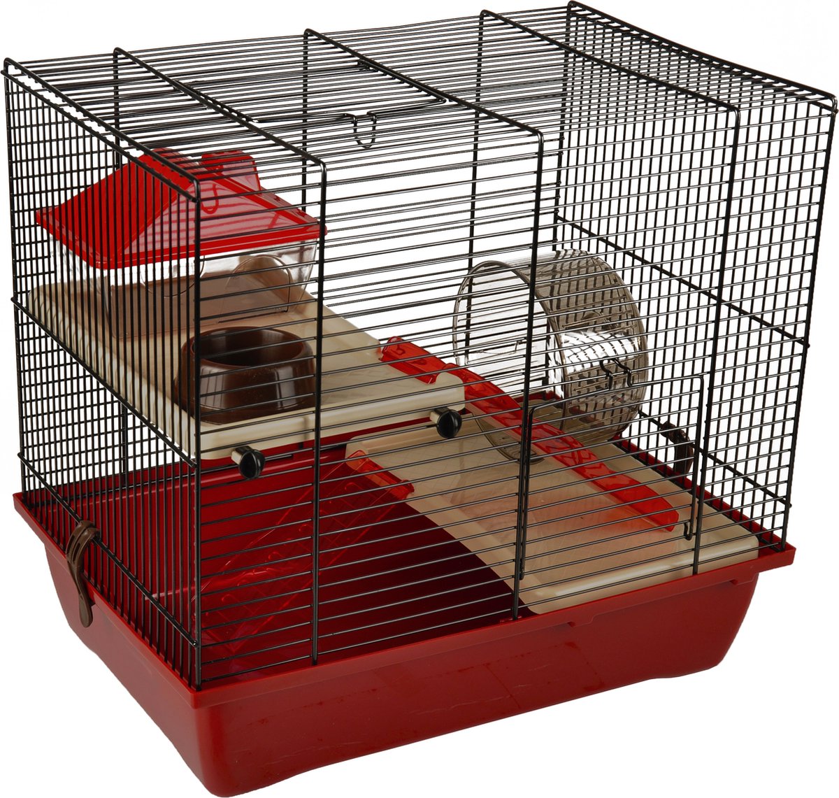 Flamingo Flamingo Hamsterkooi Enzo 2 41.5x28.5x38 cm Bordeaux