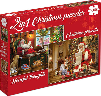 Tucker's Fun Factory Christmas présente des pensées pleines d'espoir (2 x 1000)