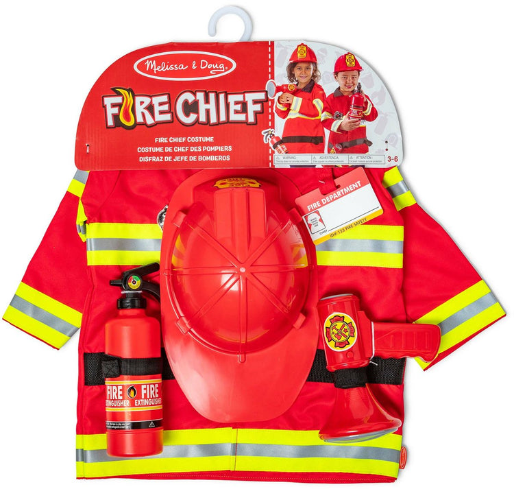 Melissa Doug Fire Chief Role Play Costume Set