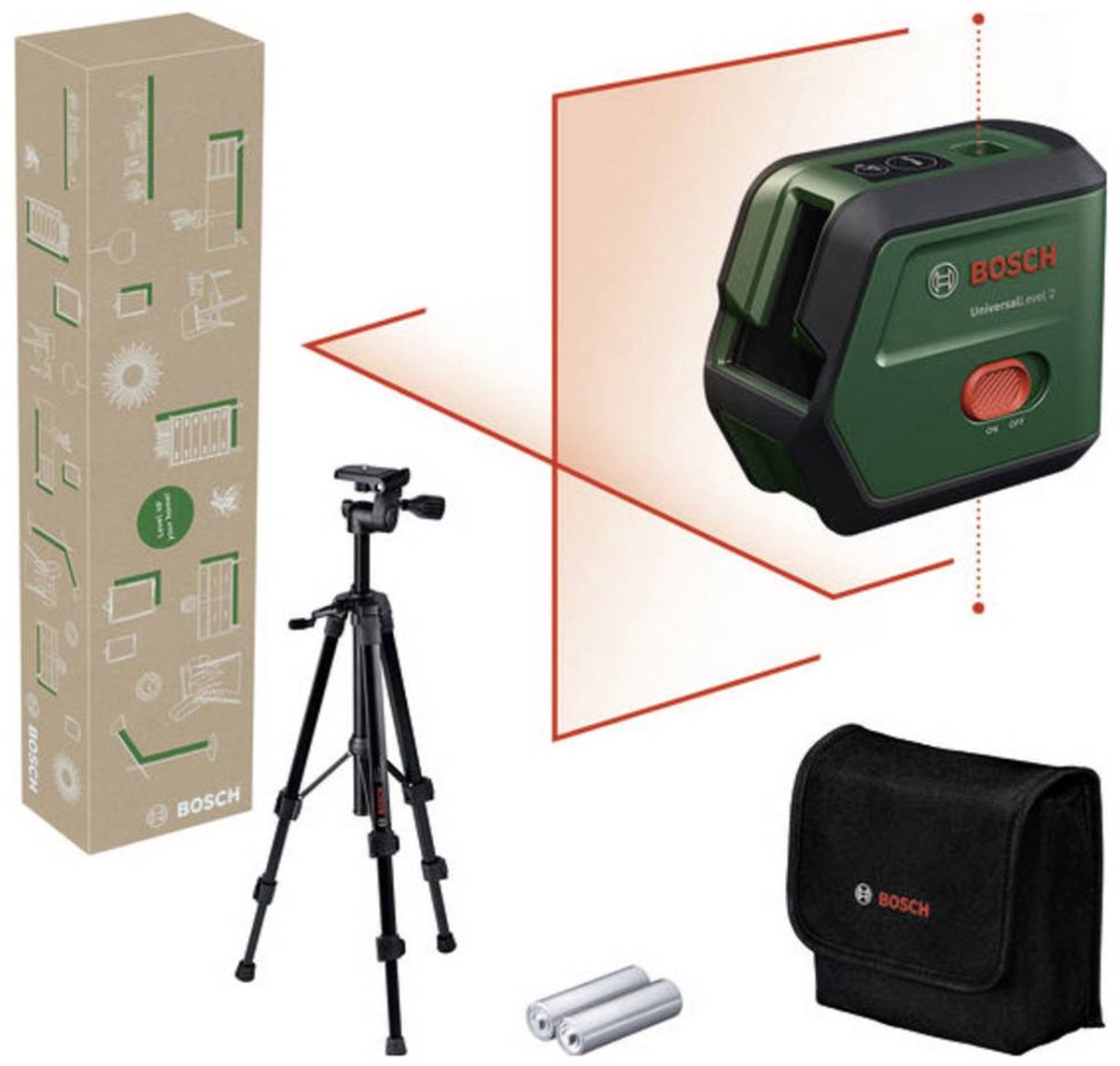 Bosch home and garden universallevel 2 set Portée laser en croix (max.) : 12 m