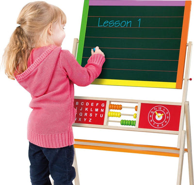 Vigatoys viga toys tableau noir et tableau blanc magnétique 155 cm